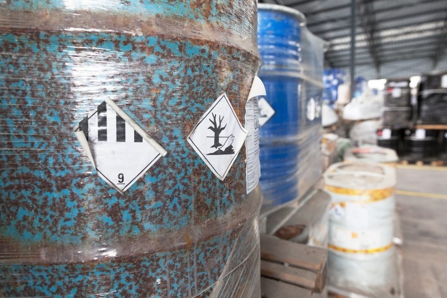 hazmat storage in warehouse
