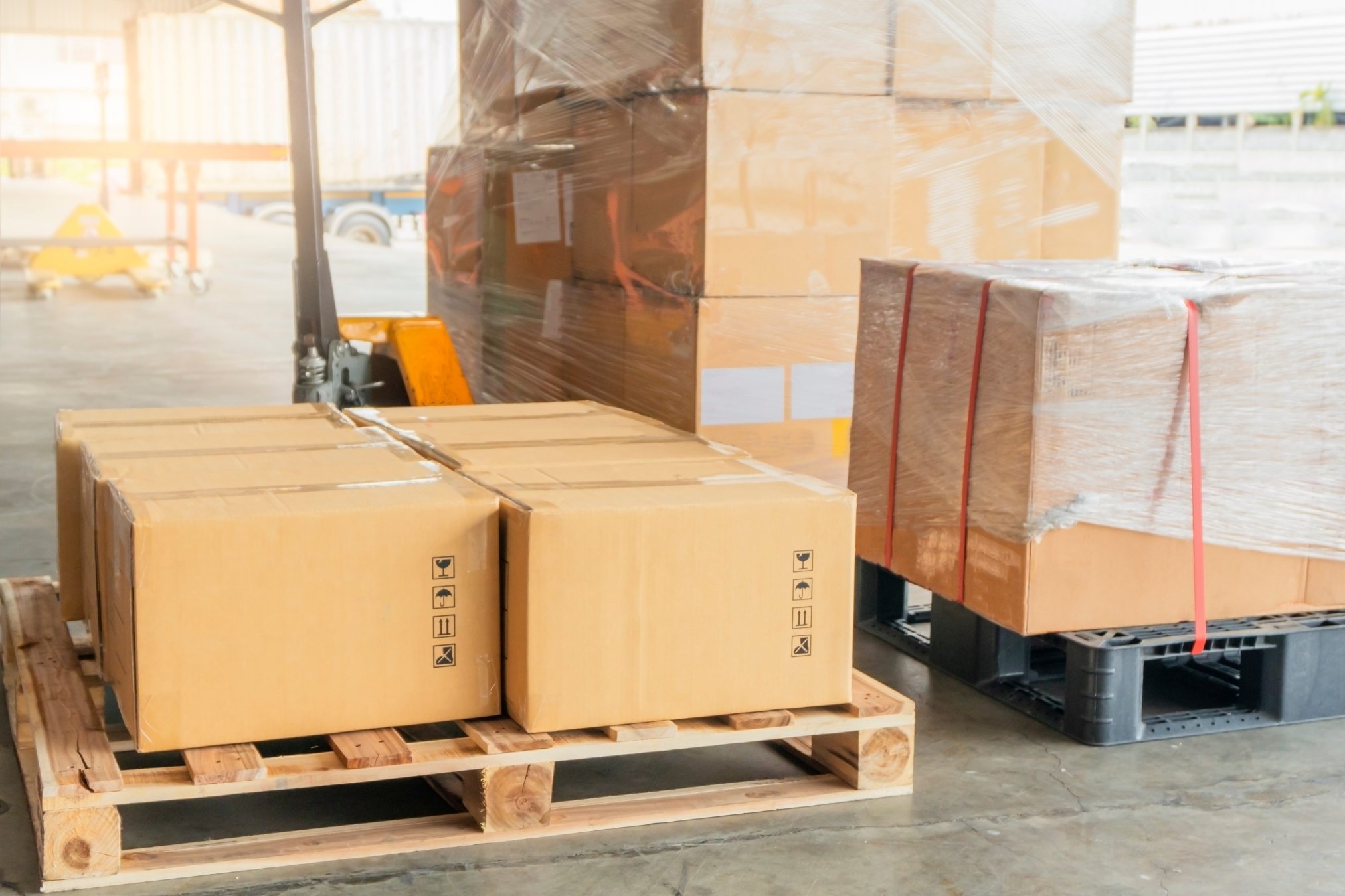 pallets in warehouse