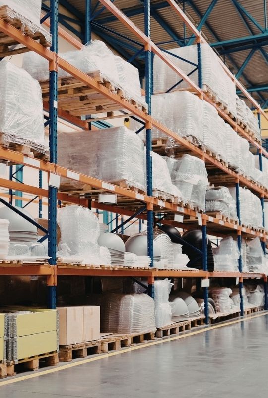 pallets in warehouse